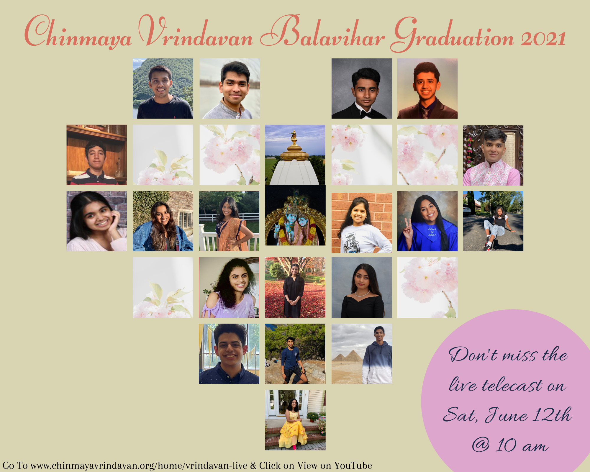 2021 Balavihar Graduation Poster