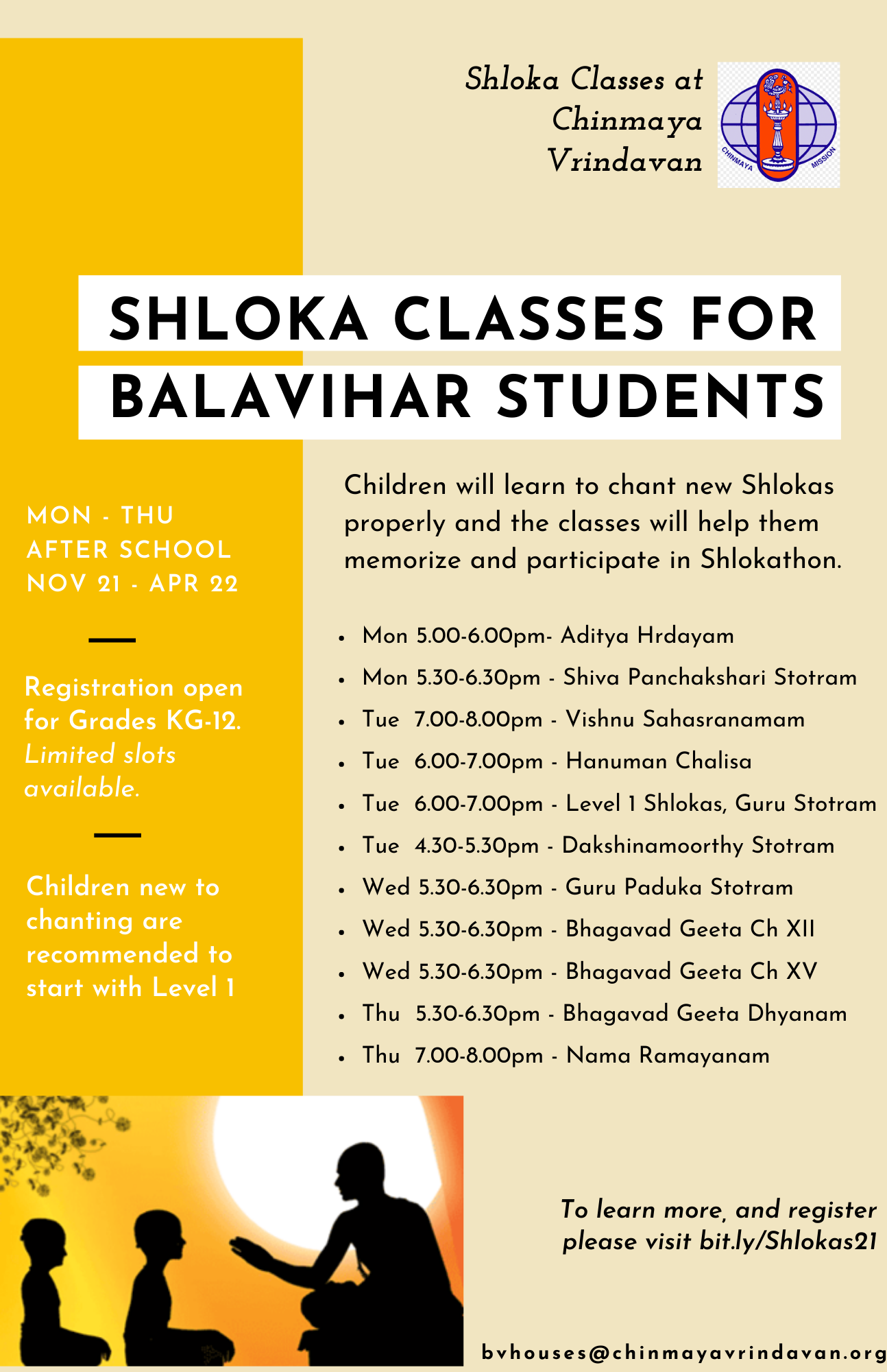 Shloka Classes at Chinmaya Vrindavan 2 1