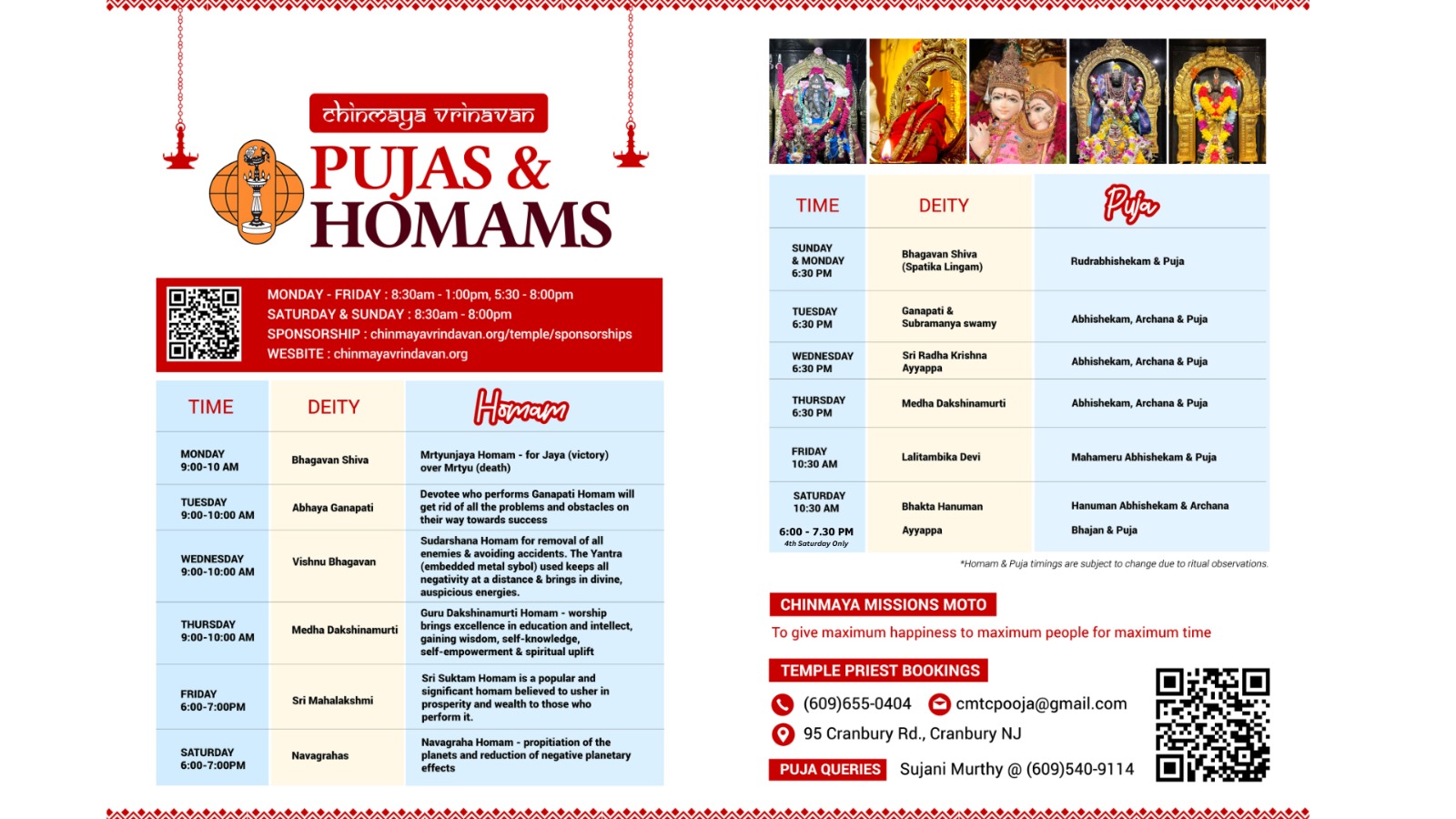 Pujas and homams Feb2025
